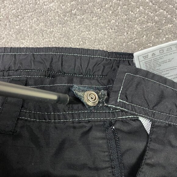 Vintage 90s Y2K Nike Cargo Track Pants Men's Large Black Nylon Baggy Wide Leg - Picture 3 of 16